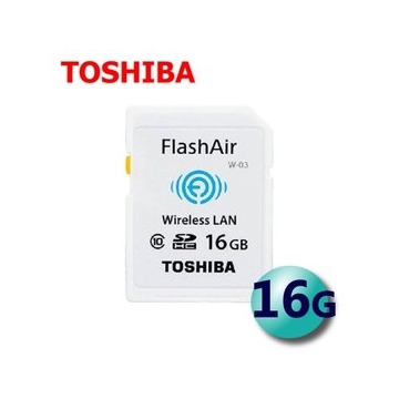 商店街購物中心-【公司貨】TOSHIBA 東芝16GB SDHC FlashAir Wi-Fi W-03
